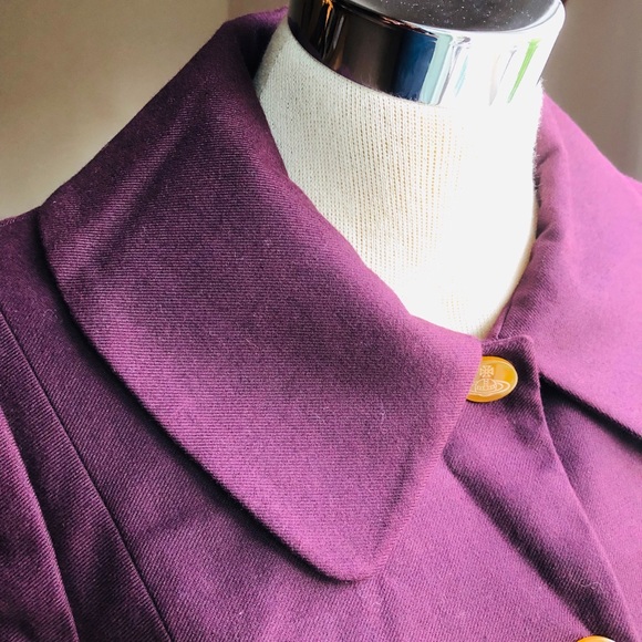 Vivienne Westwood Deep Plum Jacket Sz 6 - Picture 6 of 16